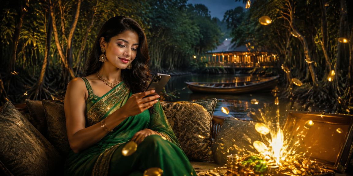 মোবাইলে 777taka ক্যাসিনো ইন্টারফেস — সুন্দরবন পটভূমি